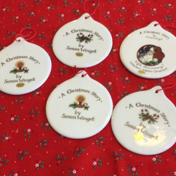 Susan Winget “A Christmas Story” set of 5 dates ornaments 1999-2003. New. - Picture 4 of 7
